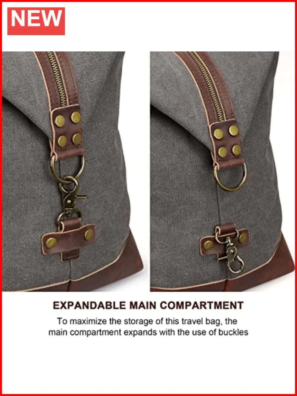 Canvas Duffel Bag Travel Weekender Carry On